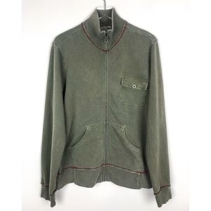 NSF Men's Zip Up Long Sleeve Green Jacket